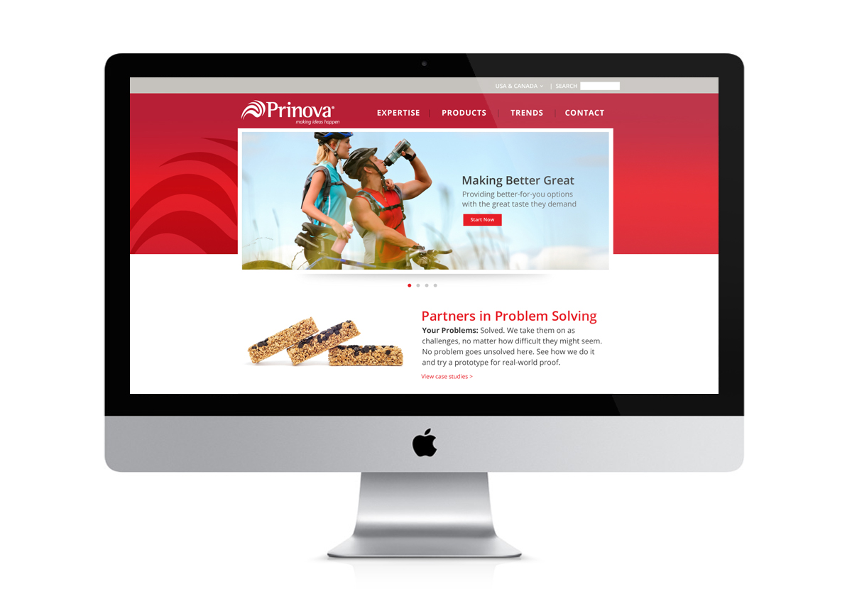 Prinova Website Prinova Website screenshot