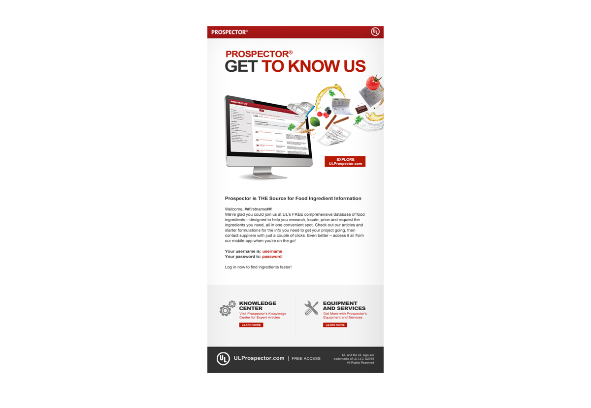 UL Prospector Email UL Prospector Email examples