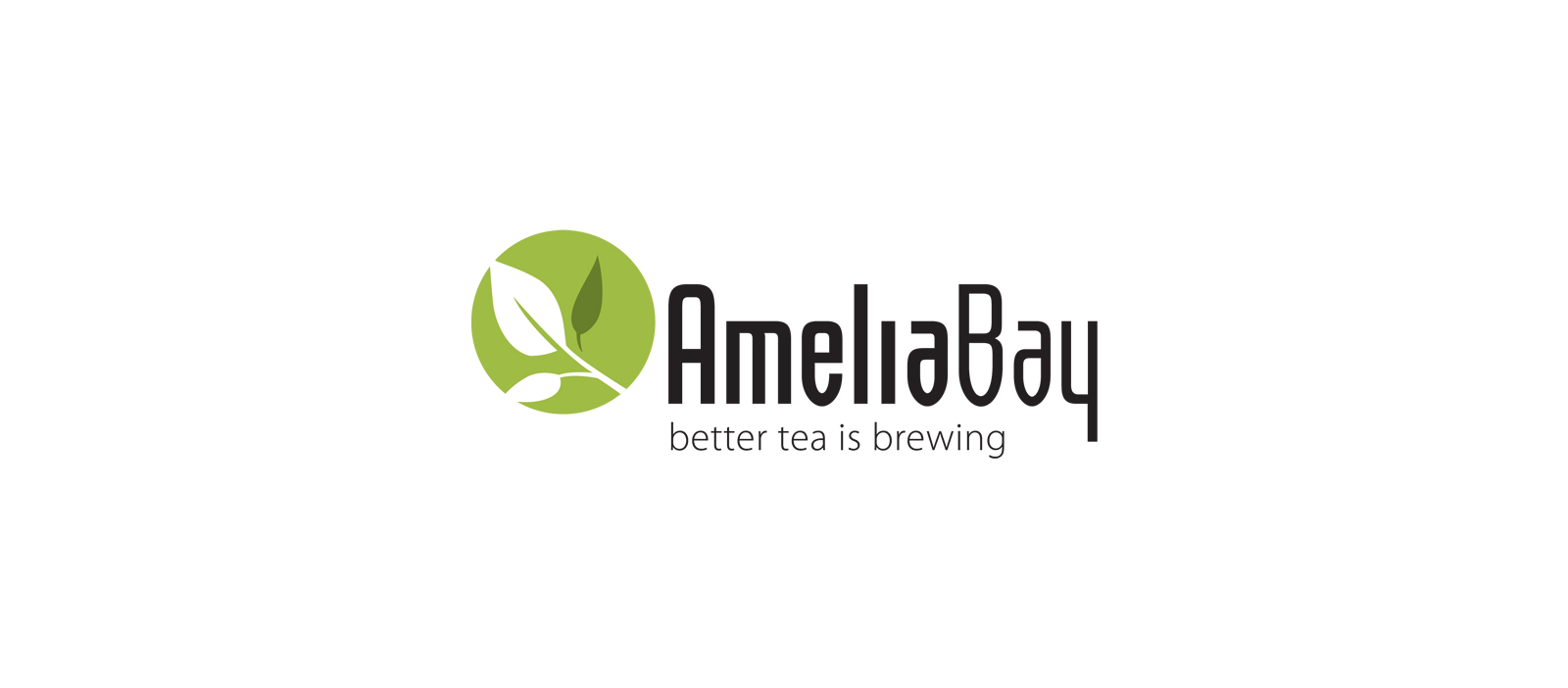 Amelia Bay logo Amelia Bay better tea is brewing logo