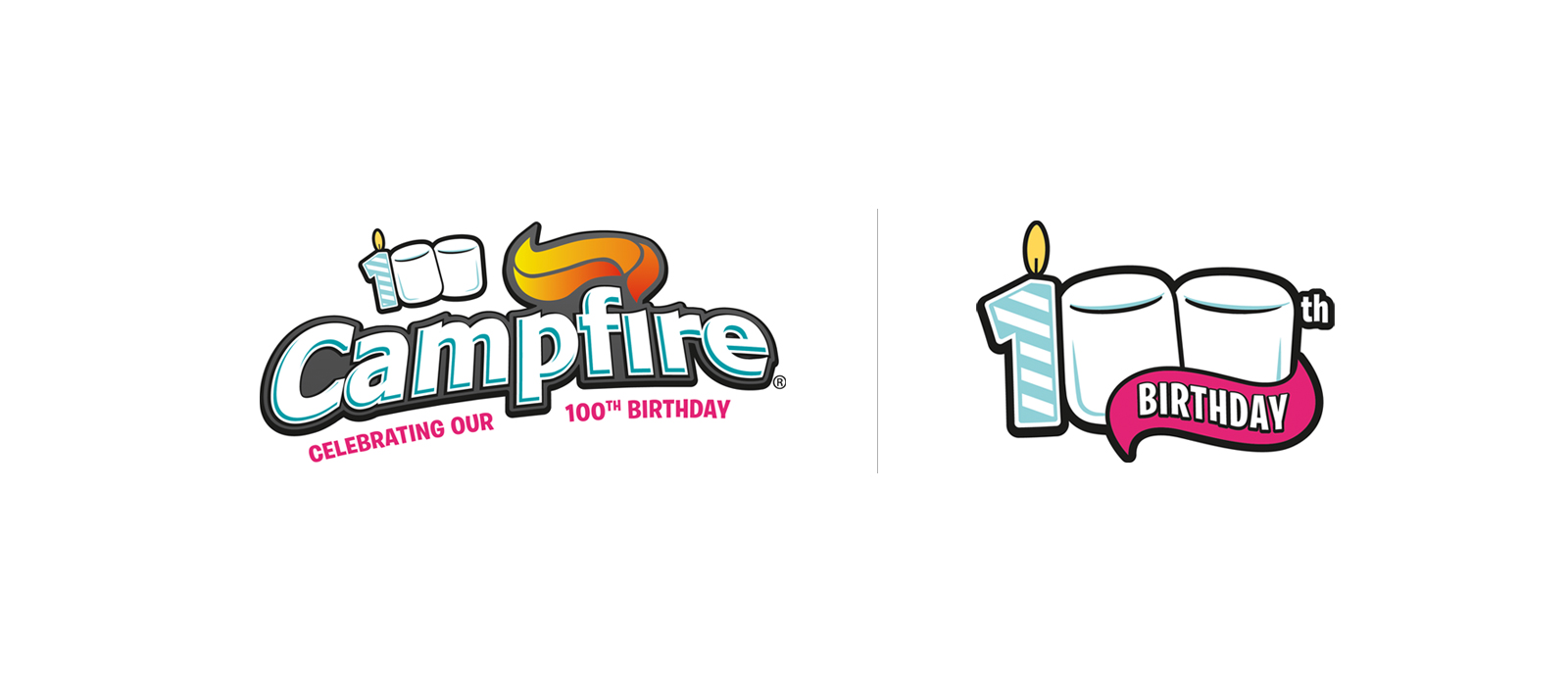 Campfire 100th birthday logos