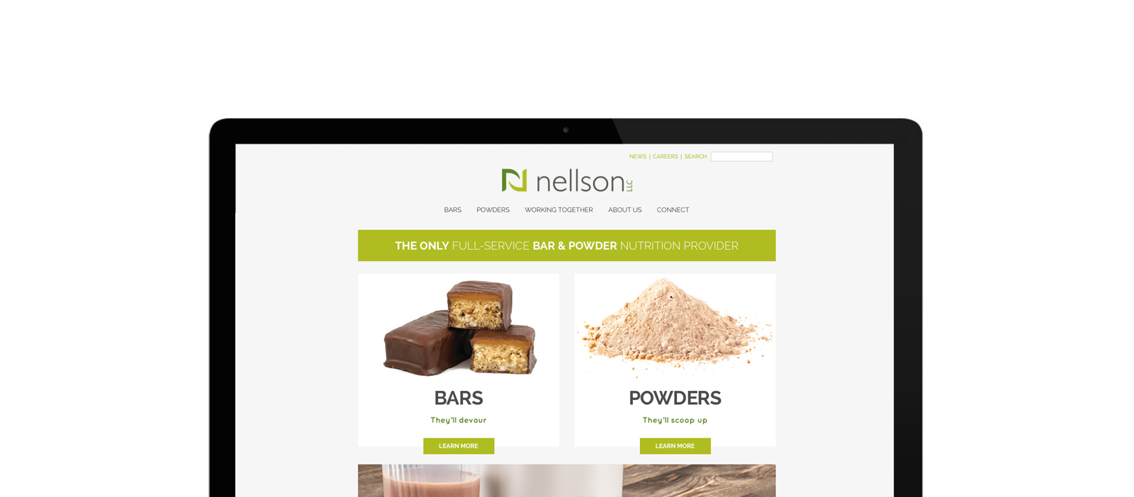 Nellson website Nellson website screenshot