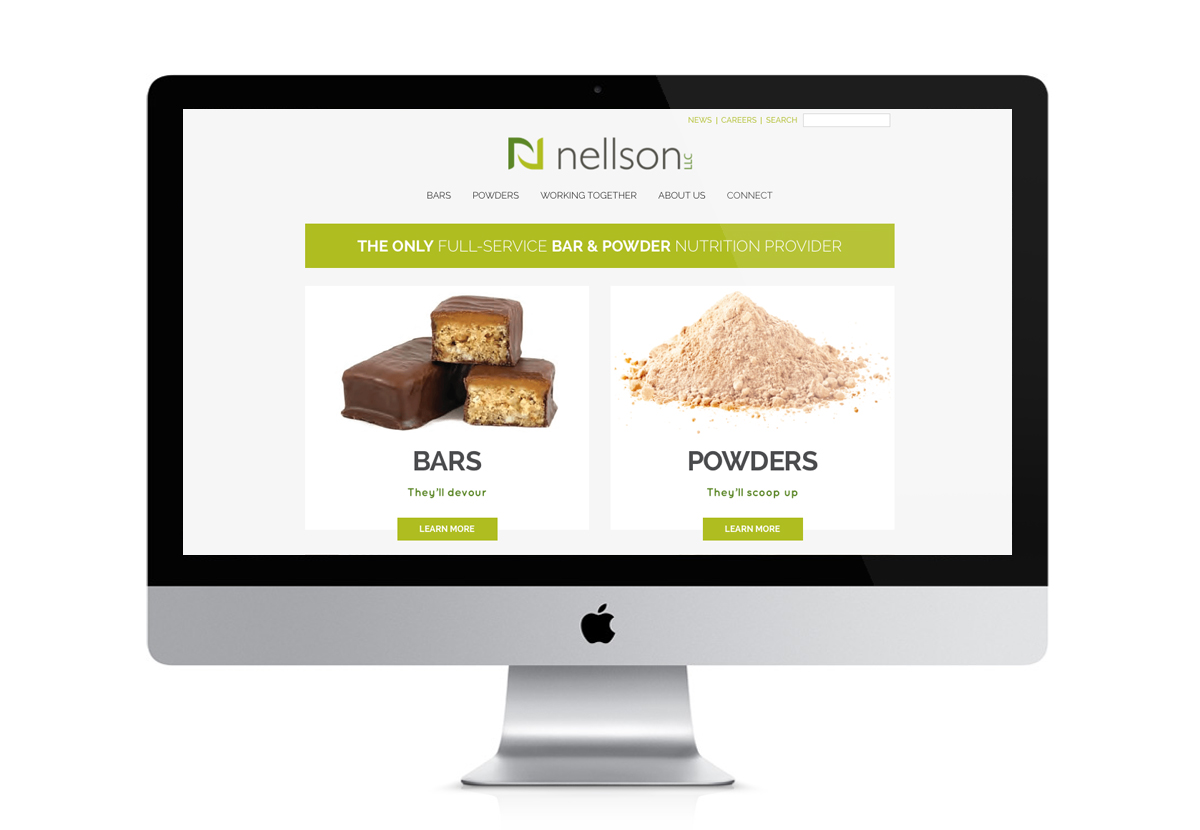 Nellson Website screenshot