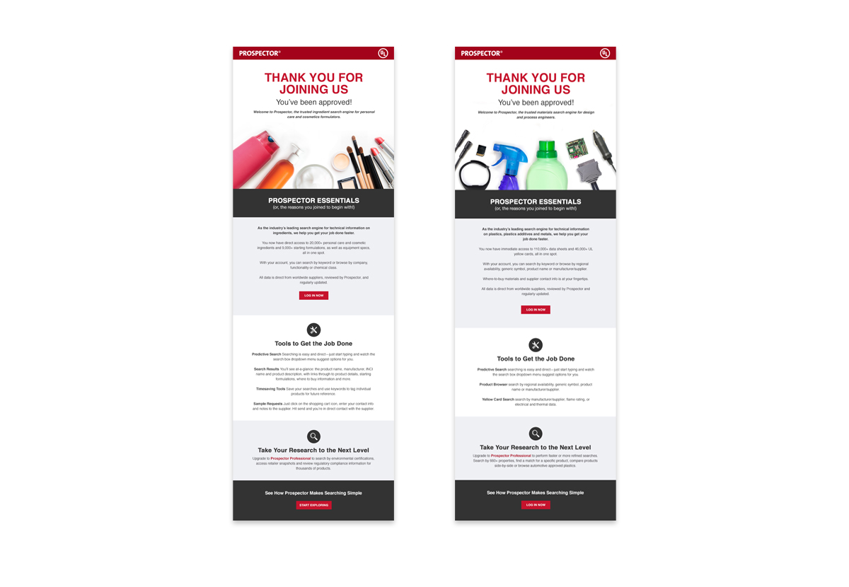 Prospector Essentials emails Prospector Essentials email examples