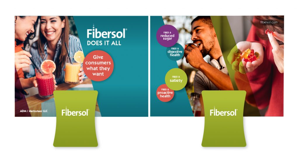 mockup of Fibersol booth