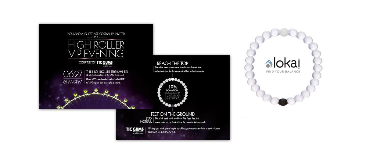 TIC Gums Direct Mail Card TIC Gums postcard with bracelet