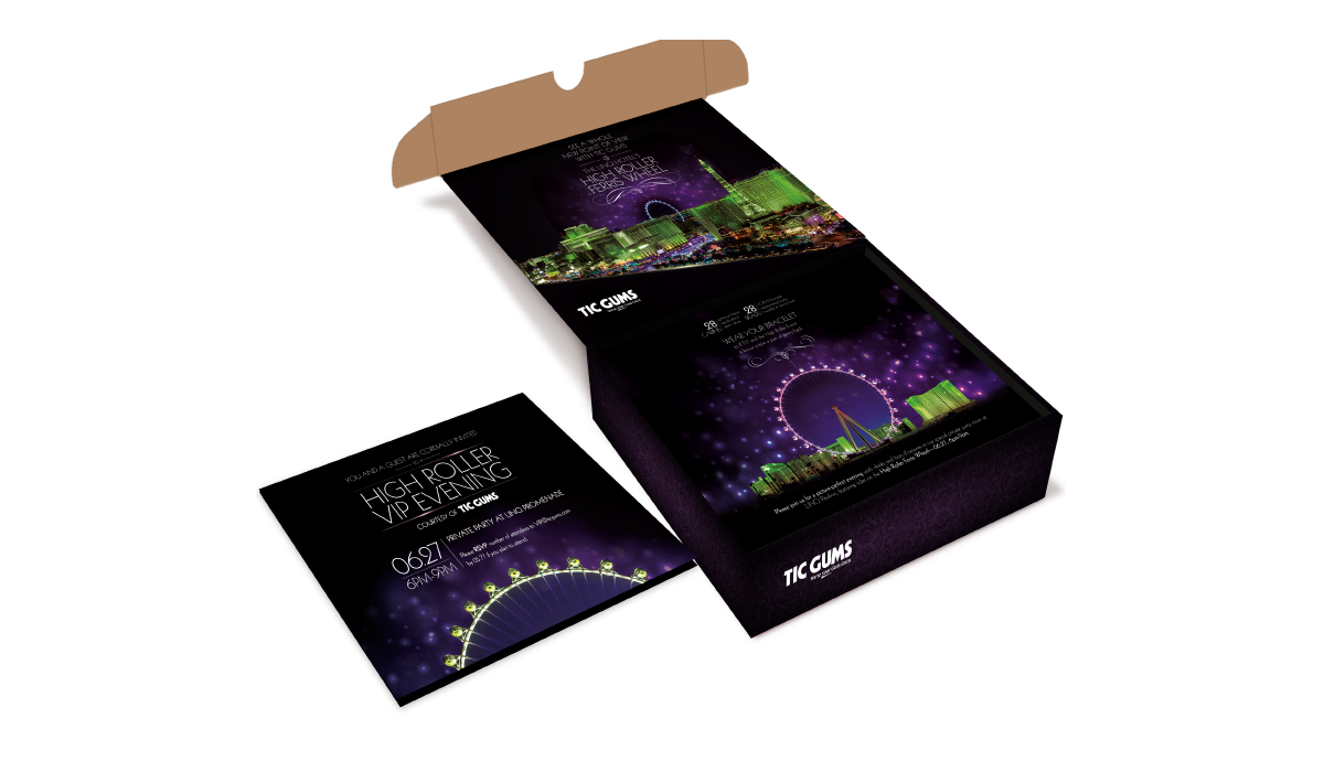 TIC Gums direct mailer TIC Gums direct mail box with card