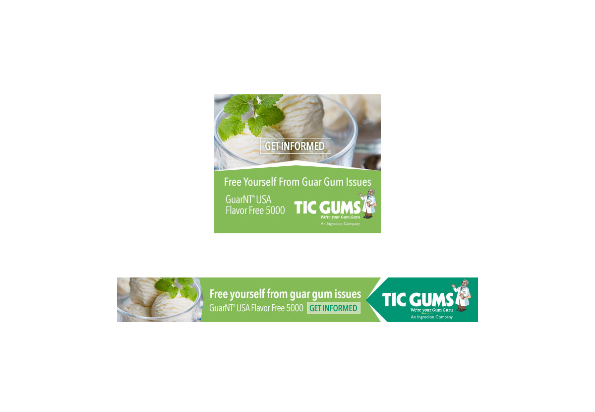 ice cream digital ads for TIC Gums