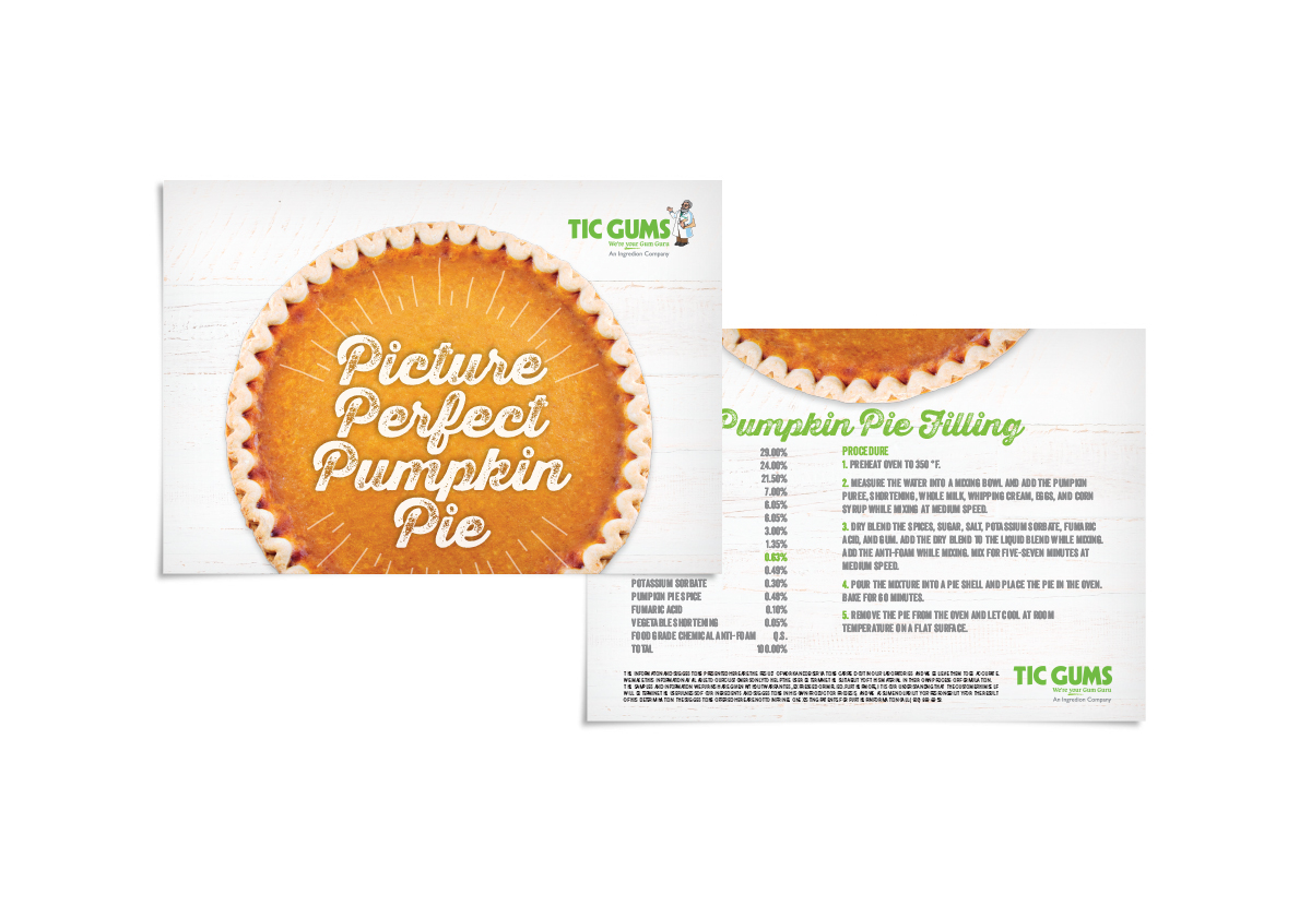 Pumpkin Pie Filling recipe card