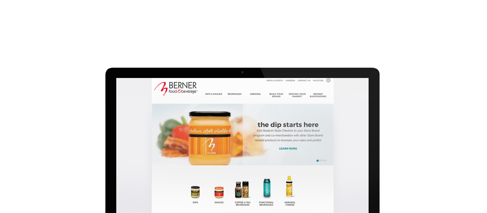 Screenshot of Berner website