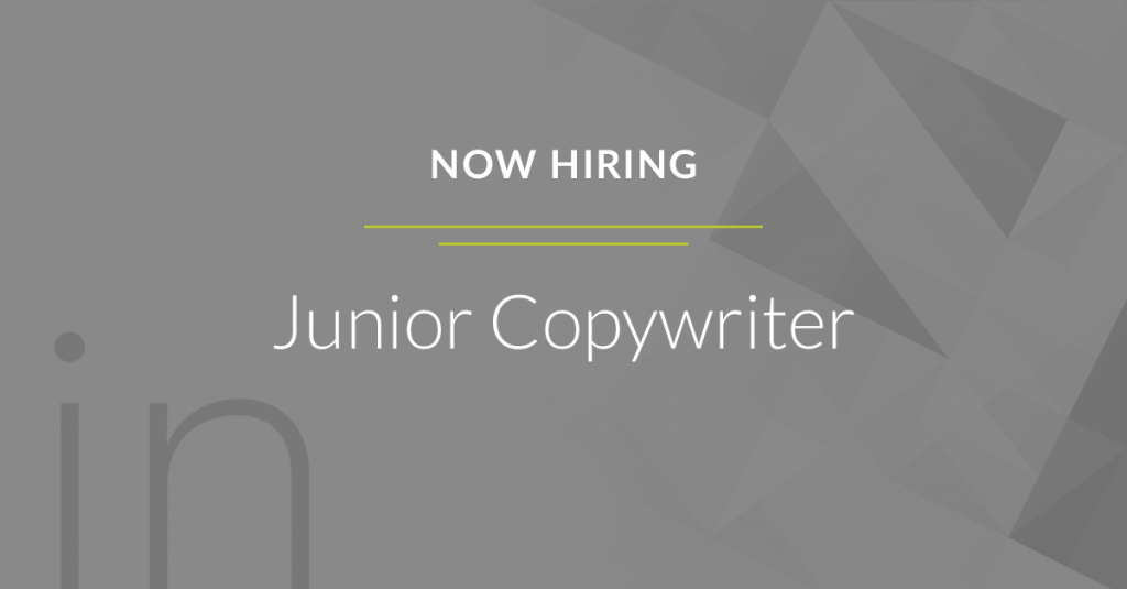 Now Hiring Junior Copywriter