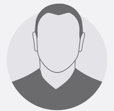 greyscale of a man with short hair