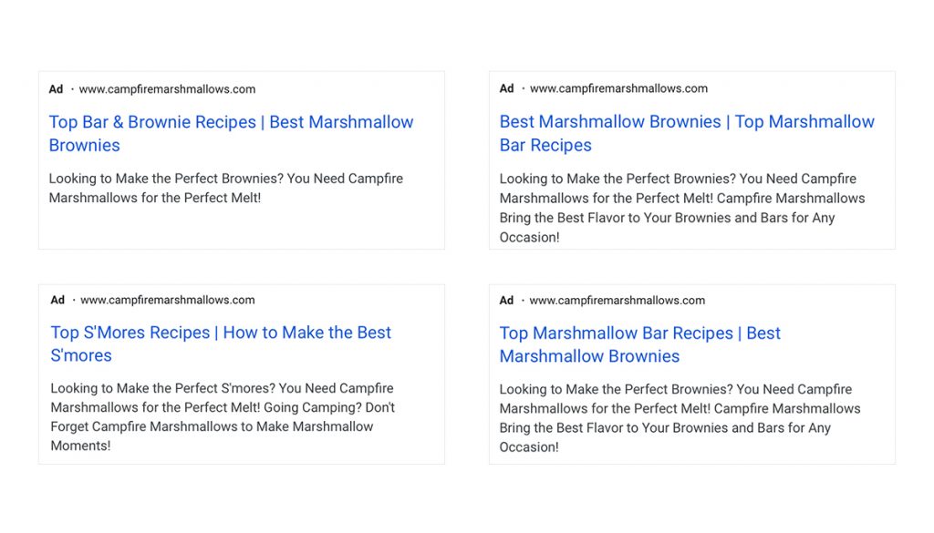Campfire google ad examples