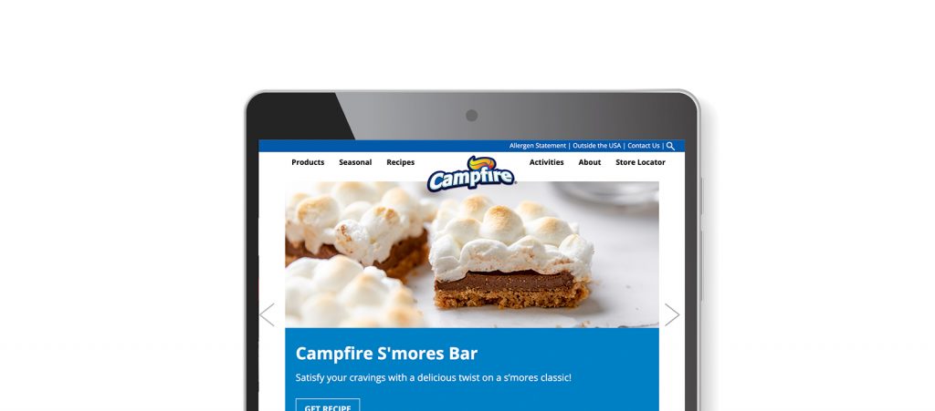 Campfire website on table