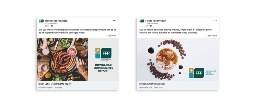 FFP LinkedIn ad examples