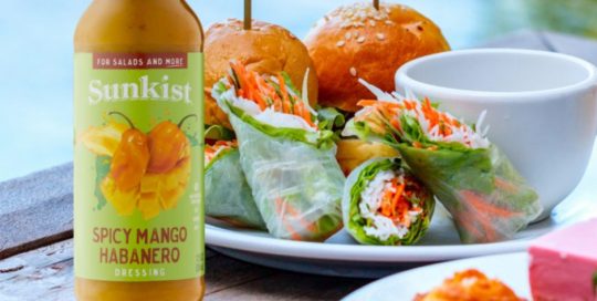 Sunkist dressing with wraps