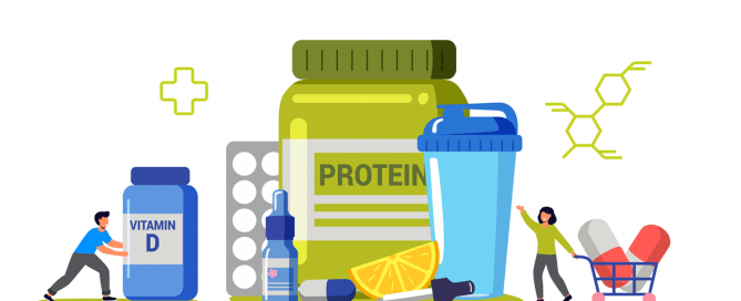 Vitamin and supplement container renderings